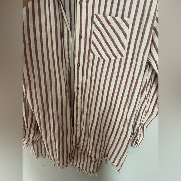 Umgee Striped Button-Up cotton shirt size L - Picture 8 of 10